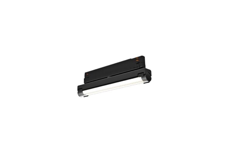 Lina linear lighting fixture with in track mount in black