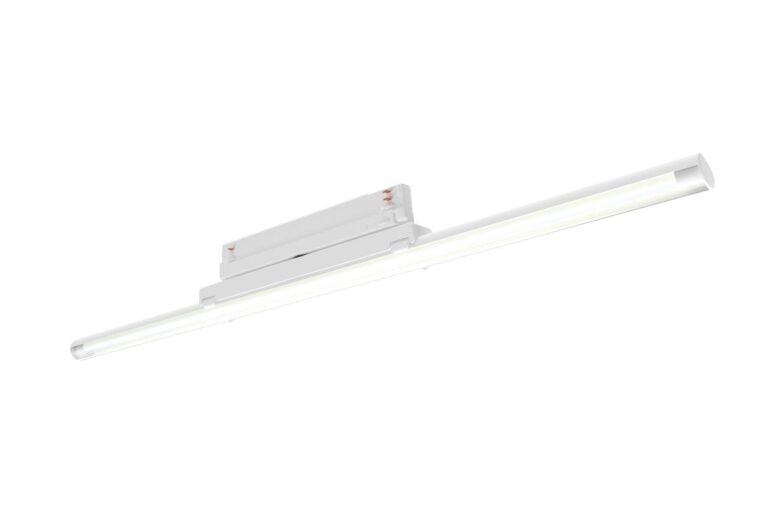 lina linear diffused lighting on track mount in white