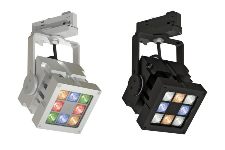 Revo bs Track ColourFlow fixture in rgbw rgba awb