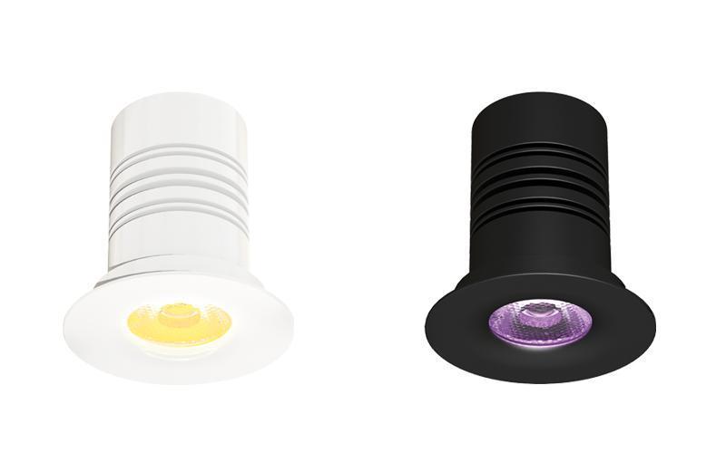 recessed spotlight with rgba and rgbw led modules