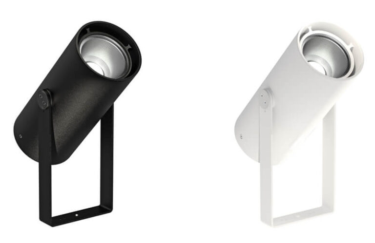 surface mounted tubular fixtures mounted on a bracket in black and white